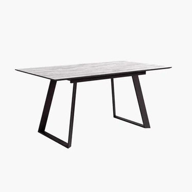 Mesa comedor extensible ROMINA con estructura metálica y acabado madera en varios colores
