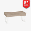 Mesa de centro elevable mod. ISABELLA ROBLE NATURAL / BLANCA Mesa centro