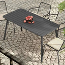 Mesa de exterior Ululono metálica minimalista para terraza y jardín