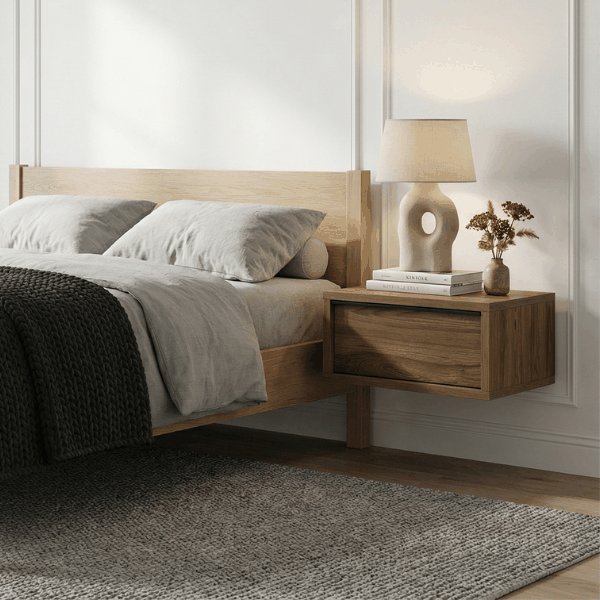 Mesa de noche suspendida moderna ENAJ en habitación