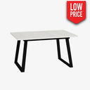Mesa Extensible Mod. Alessandra Polar / Negra 120Cm Salón