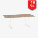 Mesa Extensible Mod. Alessandra Roble Natural / Blanca 120Cm Salón