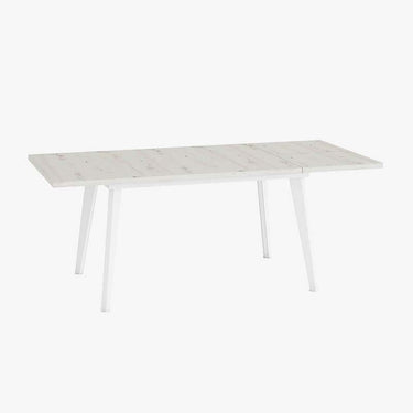 Mesa salón comedor extensible PALMIRA diseño elegante y funcional con colores personalizables y patas metálicas.