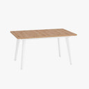 Mesa salón comedor extensible PALMIRA en colores personalizables con patas metálicas blancas o negras