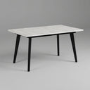 Mesa salón comedor extensible PALMIRA en colores personalizables con patas blancas o negras.