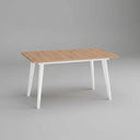 Mesa salón comedor extensible PALMIRA en colores personalizables con patas metálicas blancas o negras