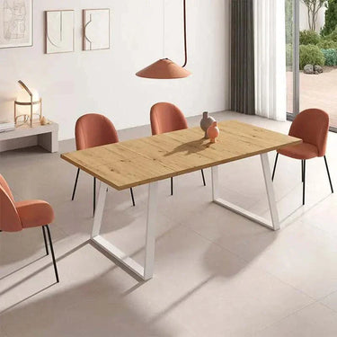 Mesa extensible ALESSANDRA rectangular de diseño moderno y funcionalidad ajustable para comedor