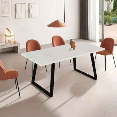 Mesa extensible rectangular ALESSANDRA de diseño elegante y funcional para comedor