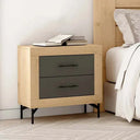 Cabecero 160 listonado de madera con mesitas de noche juego dormitorio matrimonio elegante y personalizable
