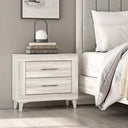 Mesita de noche L’AQUILA de 2 cajones con diseño elegante y funcional para dormitorio