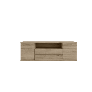Mueble de salón comedor Bolonia diseño nórdico con vitrinas y estantería