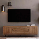 mueble TV moderno con 2 cajones y 2 puertas color claro de 200 cm ASTI