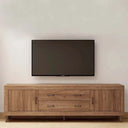 Mueble TV 2 cajones y 2 puertas 200 cm ASTI diseño moderno minimalista color lino