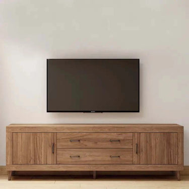 Mueble TV 2 cajones y 2 puertas 200 cm ASTI diseño moderno minimalista color lino