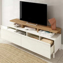 Mueble TV Catania mod.1 en tonos contrastantes con puertas batientes y diseño resistente para sala de estar