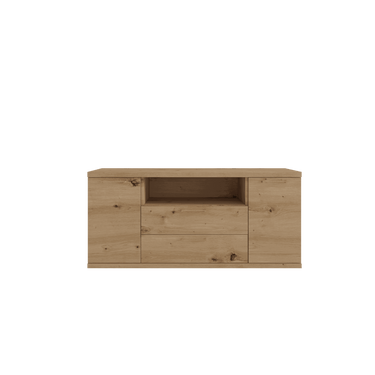 Mueble salón comedor completo Bolonia con vitrina alta y bajo TV adaptable