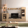 mueble salón composición catania 2 con vitrina y bajo tv apilado