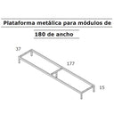 Mueble TV ASTI con 2 cajones, 2 puertas y hueco central personalizable
