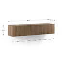 mueble tv colgado acorad roble con cuatro puertas modernas
