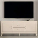 Composición de salón ASTI ambiente 3 con mueble TV y vitrina de cuatro puertas en diseño sofisticado y funcional