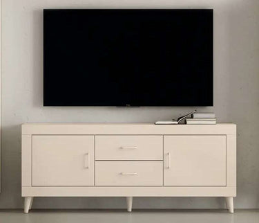 Composición de salón ASTI ambiente 3 con mueble TV y vitrina de cuatro puertas en diseño sofisticado y funcional