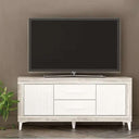 Composición de salón ASTI ambiente 3 con mueble TV y vitrina moderna de madera reciclada