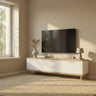 Mueble salón comedor BOLONIA estilo nórdico moderno con vitrinas y mueble para TV de alta calidad