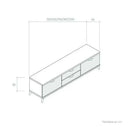 Mueble para tv comedor BOLONIA diseño nórdico moderno