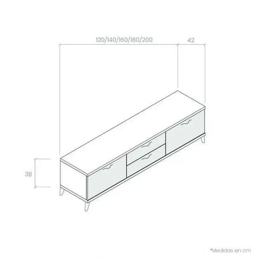 Mueble para tv comedor BOLONIA diseño nórdico moderno