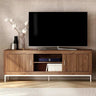 Mueble TV ASTI 180 cm con 2 puertas y 2 huecos en melamina resistente