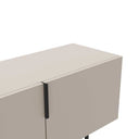 Mueble TV Eldia Perla blanco perla con 4 puertas y patas negras
