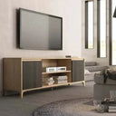 Mueble TV LECCE 178 cm con dos puertas y dos huecos abiertos