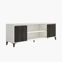 mueble tv lecce 178 cm con dos puertas y dos huecos abiertos