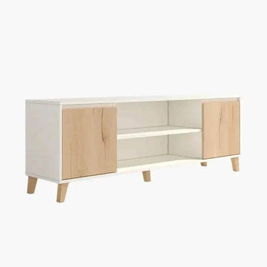 Mueble TV LECCE 178 cm con dos puertas y dos huecos abiertos en diseño moderno
