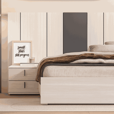 muebles dormitorio matrimonio cabecero galería y mesitas asimétricas siena
