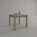 Mesa cuadrada extensible GIULA de melamina con patas cuadradas y diseño moderno