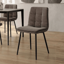 Pack de 4 sillas de comedor Parma tapizadas con patas metálicas negras