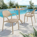 Silla de jardín Arob, pack 4 sillas apilables de polipropileno para interior y exterior