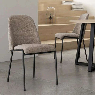Pack 4 Sillas De Salón Tapizada Mod. Atlanta Marron Silla Comedor