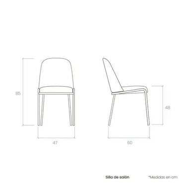 Pack 4 Sillas De Salón Tapizada Mod. Atlanta Silla Comedor