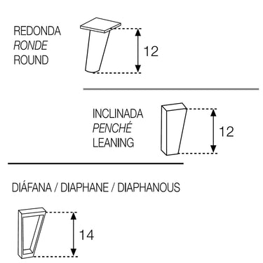 Patas aparador salón BOLONIA 140 cm con tres puertas y dos cajones de diseño moderno y funcional