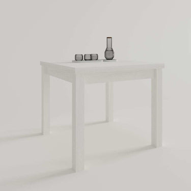 Mesa cuadrada extensible GIULA de comedor con patas cuadradas y diseño moderno