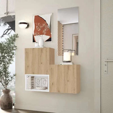 Mueble recibidor FLORENCIA mod. 8 con diseño contemporáneo y almacenamiento organizado
