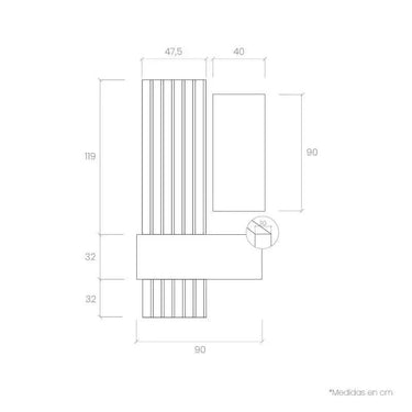 Mueble Recibidor FLORENCIA mod. 6 con espejo rectangular y almacenamiento discreto en acabado bicolor