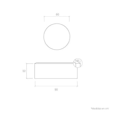 Mueble Recibidor FLORENCIA mod. 9 con espejo redondo y módulo de puerta batiente en diseño compacto y moderno