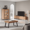 Mueble salón NAPOLI con vitrina baja y mueble TV en diseño compacto y elegante