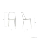 Pack de 4 sillas de comedor CALGARI tapizadas con patas negras y diseño moderno nórdico