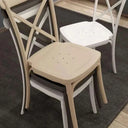 Pack de 4 sillas de jardín mod Roma apilables para interior y exterior