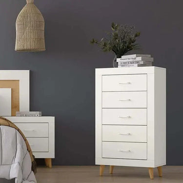 Sinfonier 5 cajones L'AQUILA en madera con personalización de colores y tiradores, compacto y fabricado en España