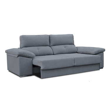 Sofá cama 3 plazas modelo FLOG de 220 cm en microfibra antimanchas con asientos extraíbles y respaldo reclinable